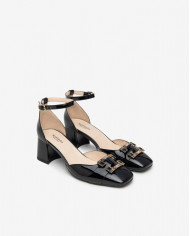 DECOLLETE' NEROGIARDINI DONNA PELLE NERO TACCO5,5CM E409480D/100