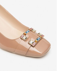 DECOLLETE' NEROGIARDINI VERNICE NUDO TACCO 5,5CM E409481D/626