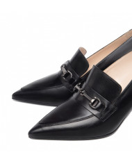 MOCASSINI CON TACCO NEROGIARDINI DONNA IN PELLE NERO 7,5CM  I308620DE/100