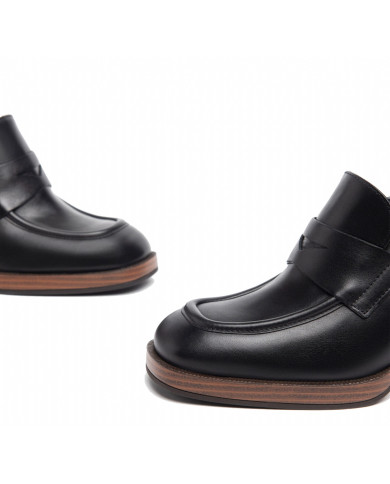 MOCASSINI CON TACCO NEROGIARDINI DONNA IN PELLE NERO 8CM I308190D/100