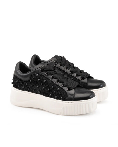 SNEAKERS CULT DONNA PERRY 4683 LOW W NET/LEATHER BLACK CLW468301