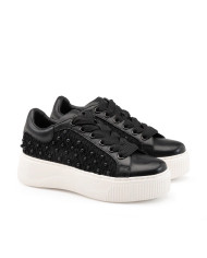 SNEAKERS CULT DONNA PERRY 4683 LOW W NET/LEATHER BLACK CLW468301