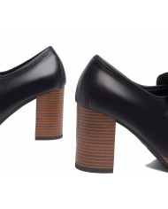MOCASSINI CON TACCO NEROGIARDINI DONNA IN PELLE NERO 8CM I308190D/100