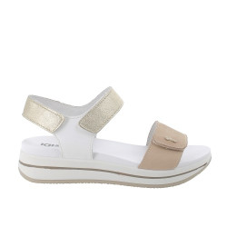 SANDALO CON ZEPPA IGI&CO DONNA NABUK CAPRA BEIGE/BIANCO 5677722