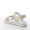 SANDALO CON ZEPPA IGI&CO DONNA NABUK CAPRA BEIGE/BIANCO 5677722