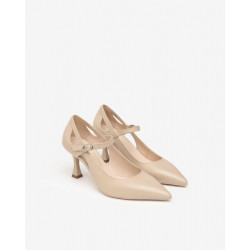 DECOLLETE' NEROGIARDINI DONNA PELLE LINO TACCO 7,5CM E409330DE/453