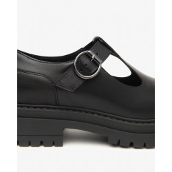 MOCASSINO NEROGIARDINI DONNA GUANTO NERO TR FOLGARIA TACCO MARY JANE TACCO 4CM I514013D/100