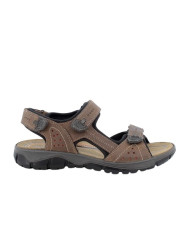 SANDALO IGI&CO UOMO PELLE/TESSUTO TRIVELCRO MARRONE 5642622