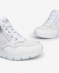 SNEAKERS NEROGIARDINI DONNA PELLE TESSUTO BIANCO E409880D/707
