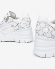 SNEAKERS NEROGIARDINI DONNA PELLE TESSUTO BIANCO E409880D/707