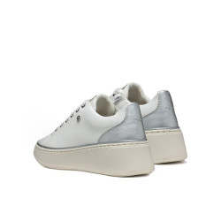SNEAKERS GEOX DONNA   D SUNNETTY A - GBK+GBK PERL.   WHITE/SILVER D55YHA 054AJ C0007