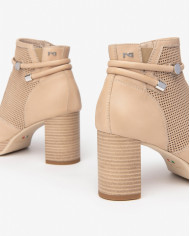 TRONCHETTO NEROGIARDINI DONNA PELLE COLORE CHAMPAGNE TACCO 7,5CM E409730D/439