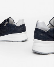 SNEAKERS NEROGIARDINI DONNA PELLE BLU ZIP E409840D/200