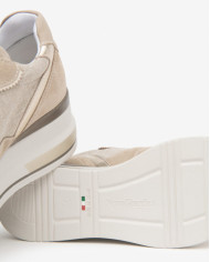 SNEAKERS NEROGIARDINI DONNA VELOUR CAMEL T.LINO LUREX 06 BEIG ETOILE MIELE TAMIGI SABBIA E615230/421