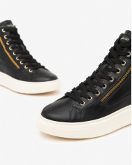 SNEAKERS ALTA NEROGIARDINI DONNA GUANTO NERO T.GLITTER  GONZAGA  I411601D/100