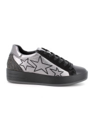 SNEAKERS IGI&CO DONNA IN PELLE NERO/ACCIAIO 6668600