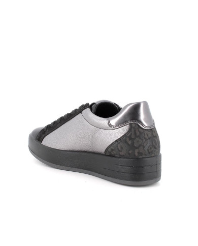 SNEAKERS IGI&CO DONNA IN PELLE NERO/ACCIAIO 6668600