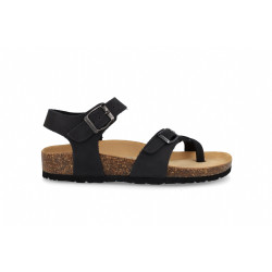 SANDALO INFRADITO BIONATURA DONNA 11 A 678 IMB V. NABUK NERO 11A678-IV-NBKNER