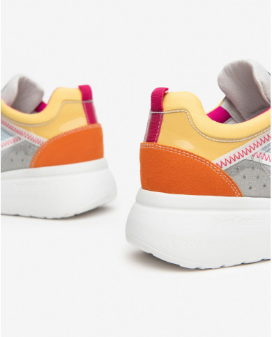 SNEAKERS NEROGIARDINI DONNA VELOUR FIORDALISO  CELESTE 182 ETOILE ARGENTO VELOUR E409820D/623