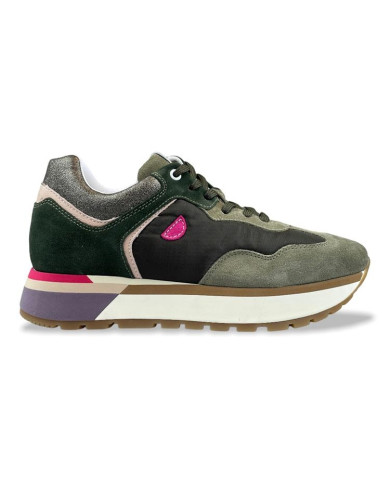SNEAKERS NEROGIARDINI DONNA VELOUR STONE TOMAIA VERDONE I205193D/534