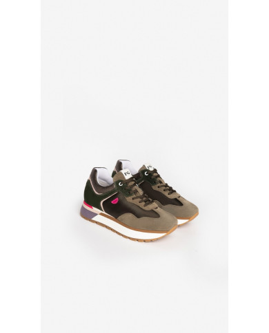 SNEAKERS NEROGIARDINI DONNA VELOUR STONE TOMAIA VERDONE I205193D/534