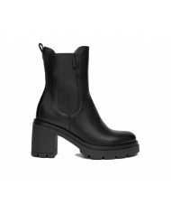 STIVALETTI CHELSEA ANFIBI NEROGIARDINI DONNA IN PELLE NERO ZIP TACCO 8CM  I309163D/100