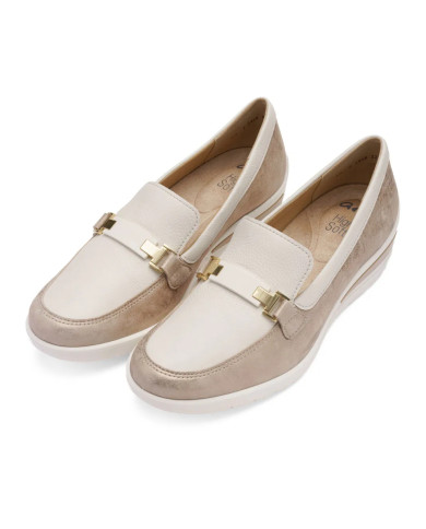 MOCASSINO ARA SHOES 12-50630-05  NUVOLAKID,GAUCHOCALF ZÜRICH 2.0 SHELL CREAM 12-50630-05 