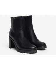 TRONCHETTI  NEROGIARDINI DONNA IN PELLE NERO ZIP TACCO 9CM I308981D/100