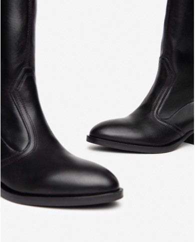 STIVALETTI NEROGIARDINI DONNA SAUVAGE NERO TPU ANZOLA CRISTINA TACCO 4,5CM I308282D/100