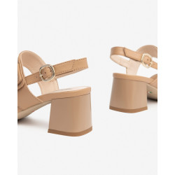 SANDALI CON TACCO NEROGIARDINI DONNA NAPPA PANDORA CORDA  TPU FEN NATURALE E410241D/423