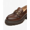 MOCASSINO NEROGIARDINI DONNA DELAVATO BEIGE EVA URBANA MARRONE TACCO 6CM I513981D/412