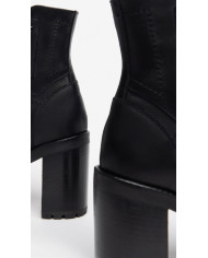 TRONCHETTI  NEROGIARDINI DONNA IN PELLE NERO ZIP TACCO 9CM I308981D/100