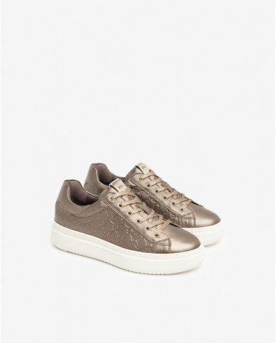 SNEAKERS NEROGIARDINI DONNA BAGOYA BROWN BAGOYA BROWN T.BRILL PLATINO PU.RIOLA  I411591D/322