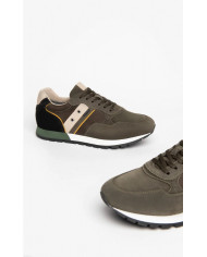 SNEAKERS NEROGIARDINI UOMO CAMOSCIO COLORADO BOSCO TOMAIA DALLAS OLIVA SAUVAGE IVORY I202520U/503