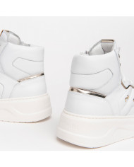 SNEAKERS NEROGIARDINI DONNA VELVET BIANCO T.BRILL PLATINO E306560D/707