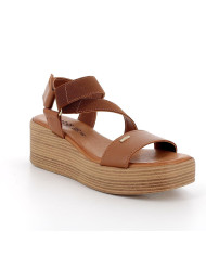 SANDALO CON ZEPPA IGI&CO DONNA PELLE SINTETICA MARRONE CUOIO 5687411