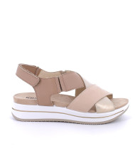 SANDALO CON ZEPPA IGI&CO DONNA FIO.BOT.KOA/VIT TAUPE/PLATINO 7675511
