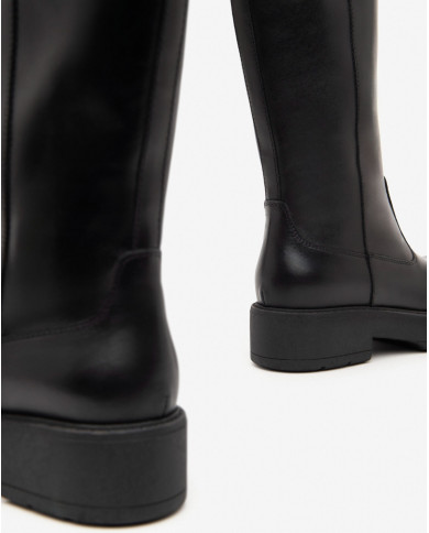 STIVALI NEROGIARDINI DONNA IN PELLE GUANTO NERO TR PULA I411986D/100