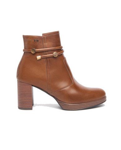 TRONCHETTI NEROGIARDINI DONNA IN PELLE CUOIO 7,5CM I308246D/400