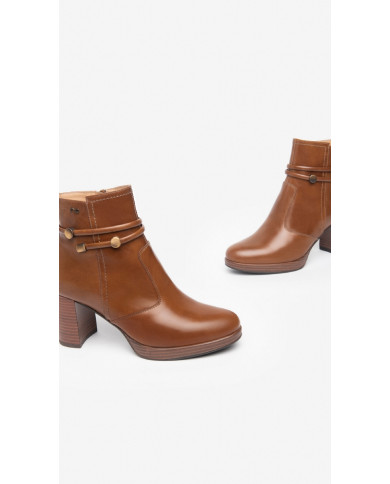 TRONCHETTI NEROGIARDINI DONNA IN PELLE CUOIO 7,5CM I308246D/400