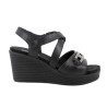 SANDALO CON ZEPPA IGI&CO DONNA NAPPA SOFT NERO 5673800