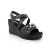 SANDALO CON ZEPPA IGI&CO DONNA NAPPA SOFT NERO 5673800