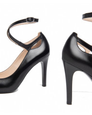 DECOLLETE' NEROGIARDINI DONNA IN PELLE NERO I308611DE/100