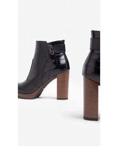 TRONCHETTI NEROGIARDINI DONNA IN PELLE PELLE 9,5CM I308262D/100