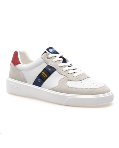 SNEAKERS BLAUER UOMO BUCK02 MAN LEATHER/SUEDE  F4BUCK02/LES/WHI/RED
