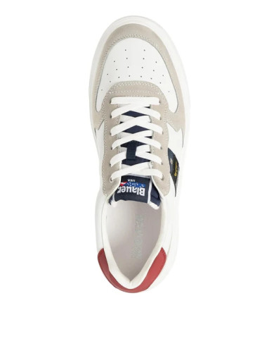 SNEAKERS BLAUER UOMO BUCK02 MAN LEATHER/SUEDE  F4BUCK02/LES/WHI/RED