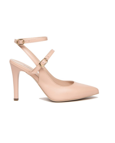 DECOLLETE' NEROGIARDINI DONNA NAPPA PANDORA ROSA TPU DIMONA LADY ROSA LOOK DA CERIMONIA SLINGBACK E307030DE/606