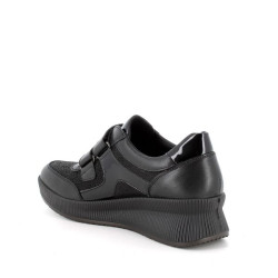 SNEAKERS ENVAL SOFT DONNA NERO LAMINATO BIVELCRO 6778400