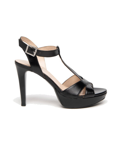 SANDALI CON TACCO NEROGIARDINI DONNA NAPPA PANDORA NERO TPU CASERTA DAMA NERO TACCO 10CM E307230DE/100