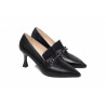 MOCASSINI CON TACCO NEROGIARDINI DONNA IN PELLE NERO 7,5CM  I308620DE/100